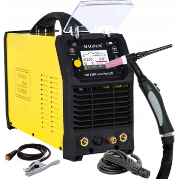 Svářečka TIG svářečka na HLINÍK ACDC INVERTOROVÁ Magnum 238 PRO LCD PULS 200A 230V