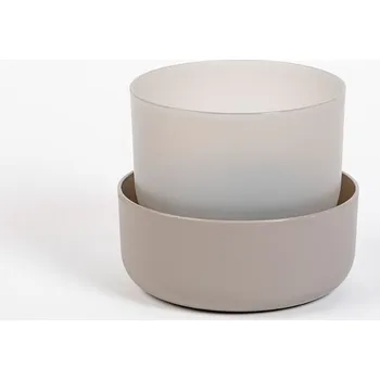 Plastia Květináč s podmiskou Tolita ø 19 taupe