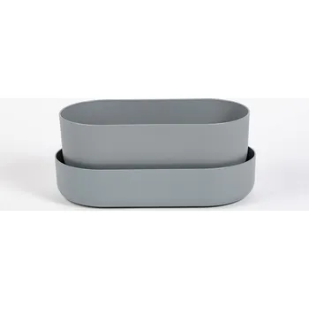 Truhlík Plastia Truhlík s podmiskou Tolita šedý recyklát