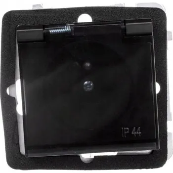 Elektrická zásuvka Elektrická Zásuvka hermetická Ospel černá