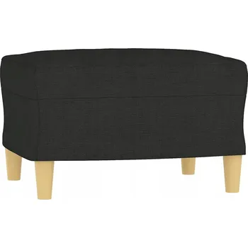 Taburet Podnožka černá 60 x 50 x 41 cm, tkanina polyester, překližka
