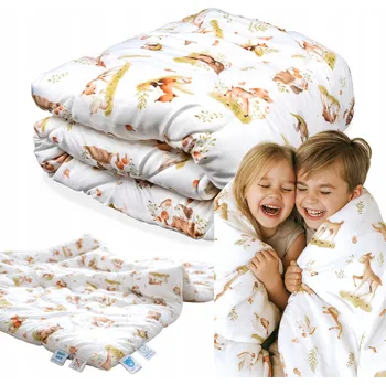 přikrývka Dětská Celoroční Přikrývka 140x200 Antialergická Teplá s motivem LESA
