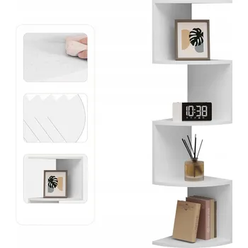 police ZÁVĚSNÁ ROHOVÁ POLICE NA ZEĎ REGÁL NA KNIHY HRAČKY DŘEVĚNÁ LOFT