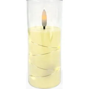 Svíčka LED vklad do hřbitovní svíčky DDOO 15 cm