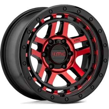 Alu kolo KMC Alu Kola Kmc Km540 Recon 9x17 6x139.7 ET-12 Gloss Black Machined W/ Red Tint 106.1