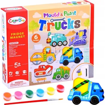 ostatní stavebnice Sada magnetů Jokomisiada ZA2871 Stavební vozidla 6 ks