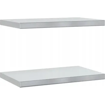 police Nástěnná police nerezová ocel kartáčovaná 50 x 30 x 3 cm stříbrná