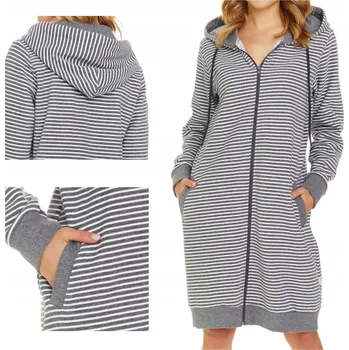 Dámský župan Dámský župan s kapucí DOCTOR NAP 5246 tmavě šedý XXL