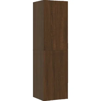 Televizní stolek Nástěnná skříňka pod TV, hnědý dub, 30,5 x 30 x 110 cm