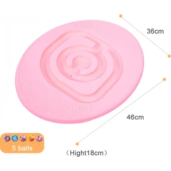 Balanční deska Merc sport Balanční deska ovál – bludiště s kuličkou-růžový