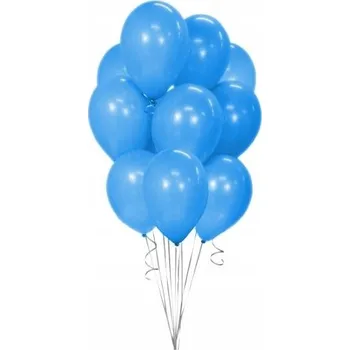 Balónek Balónky Beauty&Charm metalické světle modré 10 ks