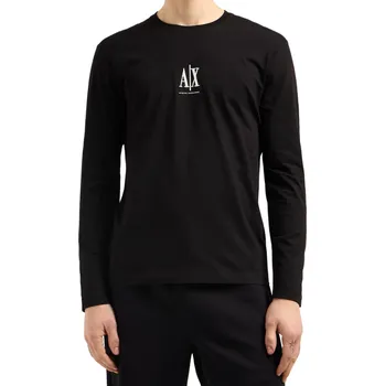 Emporio Armani Pánské tričko s dlouhým rukávem Armani Exchange XM000364 AF12308 UC001 BLACK Velikost: XL