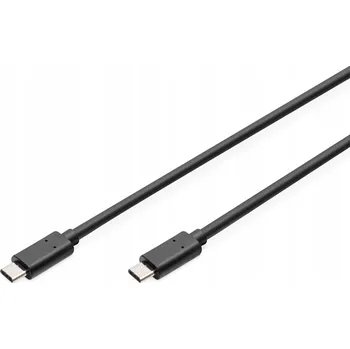 Datový kabel USB C - USB C kabel Digitus AK-300138-010-S černý 1 m