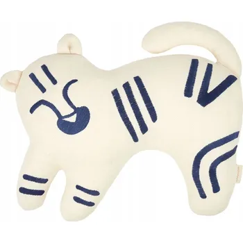 Dekorativní polštářek Dekorační Polštář Nobodinoz Tygr, vyšívaná bavlněná dětská, 40 cm