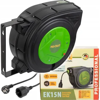 Napájecí kabel Prodlužovací kabel Procraft Prodlužovací Kabel 15 m 1 ks zásuvek černý