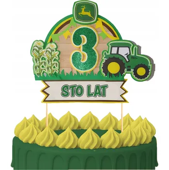 Obraz ZÁPICH DO DORTU Narozeninový Sto let john deere traktor zemědělec Postavy TOPPERY