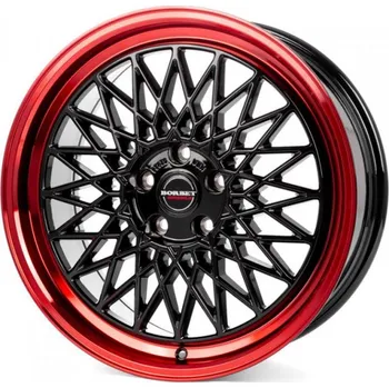 Auto-moto BORBET Alu kola BORBET B 7x17 4x100 ET30 Black Rim Red 64.1