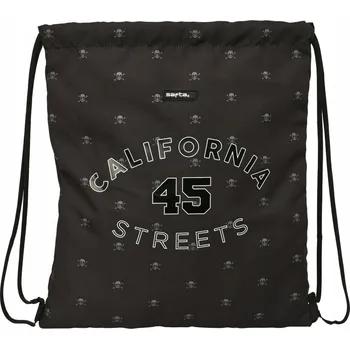 Školní sáček Vak na boty se šňůrkami Safta California Černý 35 x 40 x 1 cm