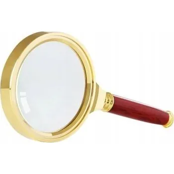 RETRO kapesní lupa zlatá oldschool 80mm