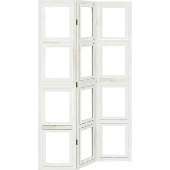 Paraván Dekorační paraván bílý masivní dřevo 105x180cm