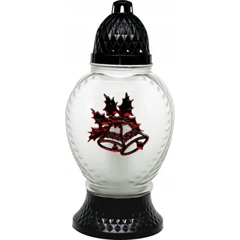 Svíčka Hřbitovní Svíčka s aplikací ZVONKY VÁNOCE La1210 výška 26 cm