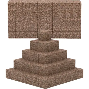 ostatní stavebnice STAVEBNICE KOSTKY ŠESTIHRANY 3D Stavebnice SUROVINA ZEMĚ 50 DÍLKŮ