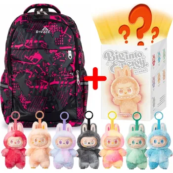 Školní batoh Školní batoh vícekomorový Bivacc černý, odstíny žluté a zlaté, růžový, 24 l