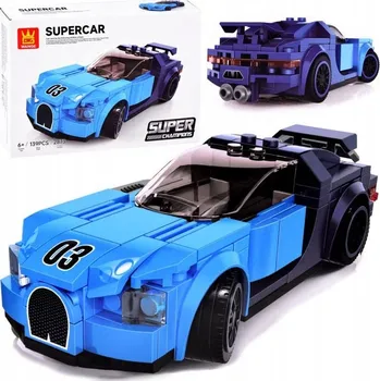 ostatní stavebnice Stavebnice Wange Supercar 2873 sportovní auto modré 139 dílů