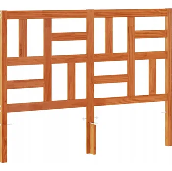 Čelo postele borovice voskovaný hnědá 185,5 x 8,5 x 104 cm