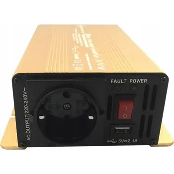 Měnič napětí MĚNIČ NAPĚTÍ NAPĚTÍ ČISTÝ SINUS 300 WATT SOLARTRONICS 12V/230V USB GOLD