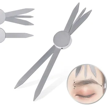 Make-up KWADRON Nerezové pravítko na obočí kompas