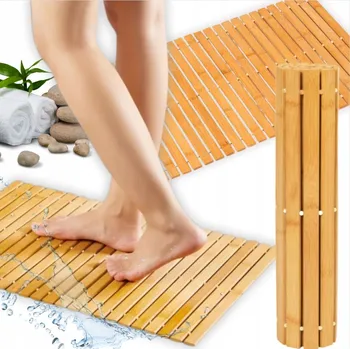 Koupelnová předložka Koupelnová předložka More&Deco bambusová obdélníková 40x60 cm protiskluzová