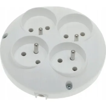 Elektrická zásuvka Elektrická Zásuvka rozbočka Elgotech bílá