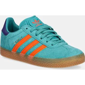 Chlapecká obuv Dětské semišové tenisky adidas Originals GAZELLE JR5946 zelená 76X, EUR 35