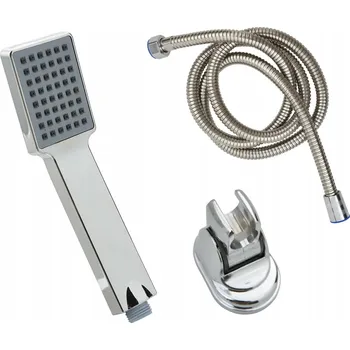 Sprchová hlavice Sprchová Sprchová Hlavice s hadicí 1,5 m, plastová, chromovaná, 5,7 x 21,2 cm
