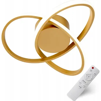 STROPNÍ SVÍTIDLO ZLATÁ STROPNÍ SVÍTIDLO LED LUSTR 50CM MODERNÍ S DÁLKOVÝM OVLADAČEM MĚNITELNÁ