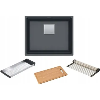 Granitový dřez Jednokomorový granitový dřez Franke KNG110-52 šedý