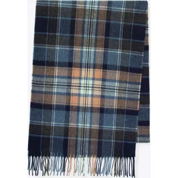 Šála WITTCHEN Úzká pánská šála s kostkovaným vzorem, tmavě modro-béžová