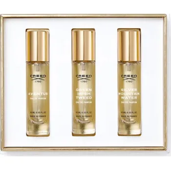 Pánský parfém Creed Men's 3-Piece Gift Set Creed Aventus parfémovaná voda 10 ml + Creed Green Irish Tweed parfémovaná voda 10 ml + Creed Silver Mountain Water parfémovaná voda 10 ml