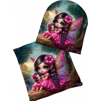 Čepice Čepice dětská Zimní Podzimní Nákrčník set Víla