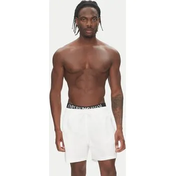 Pánské plavky Emporio Armani Plavecké šortky EM000686 AF12329 U0002 Bílá Regular Fit L