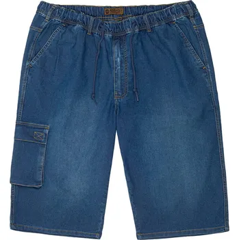 Pánské kraťasy Adamo pánské velké džínové kraťasy 199111-335 modré (4XL)