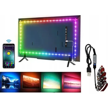 LED páska LED pásek 2M RGB 5050 TV USB s Bluetooth aplikací