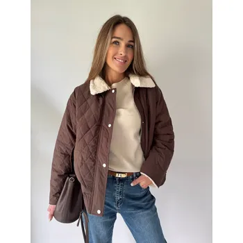 Dámská casual bunda Mishel Prošívaná bunda čokoláda Velikost: UNI