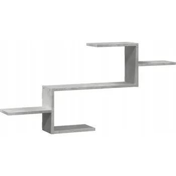 police Nástěnná police šedý beton 104 x 15 x 49 cm, materiál: dřevotříska