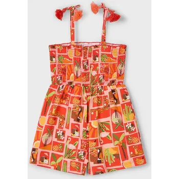 Kojenecký overall Dětský bavlněný overal Mayoral 3877.6Q.Mini.PPYA oranžová 23X, vel. 122