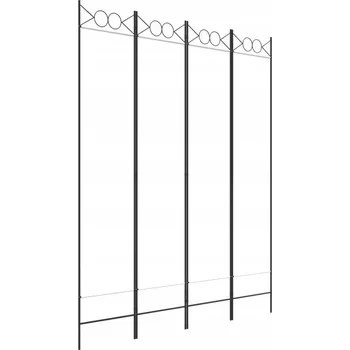 Paraván Paraván 4dílný bílý 160x220 cm, textil, skládací