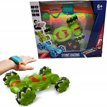 RC model auta AUTO NA DÁLKOVÉ OVLÁDÁNÍ RC ZÁPĚSTÍM PRO DĚTI ZELENÉ DÁLKOVÉ OVLÁDÁNÍ 6+