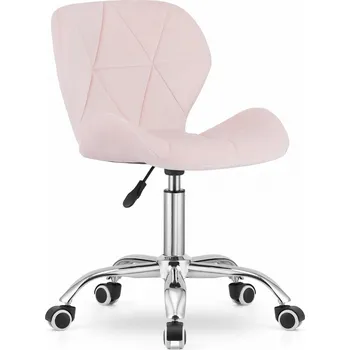 Růžové kancelářské křeslo AVOLA VELVET
