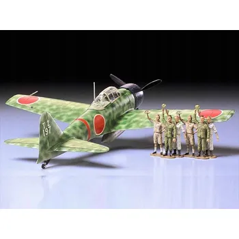 Plastikový model Model letadla Tamiya Mitsubishi A6M3 Zero Fighter, bílý